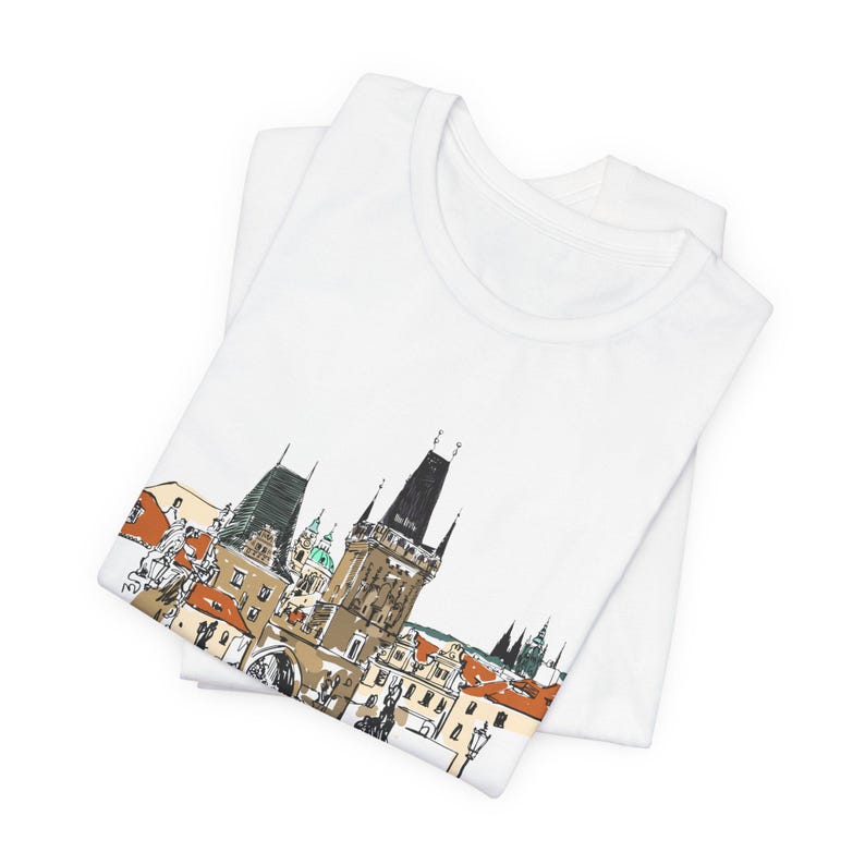 Prague Shirt European Travel Shirt Czech Republic Souvenir T-Shirt Summer Family Vacation Tee VueDeLaVie Czech Gift Tee image 3