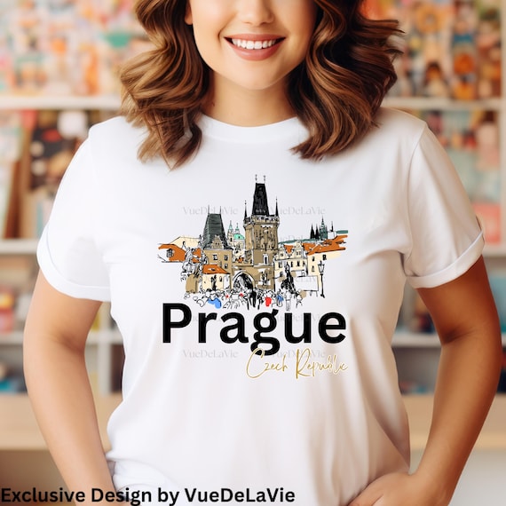 Prague Shirt European Travel Shirt Czech Republic Souvenir T-Shirt  Summer Family Vacation Tee VueDeLaVie Czech Gift Tee