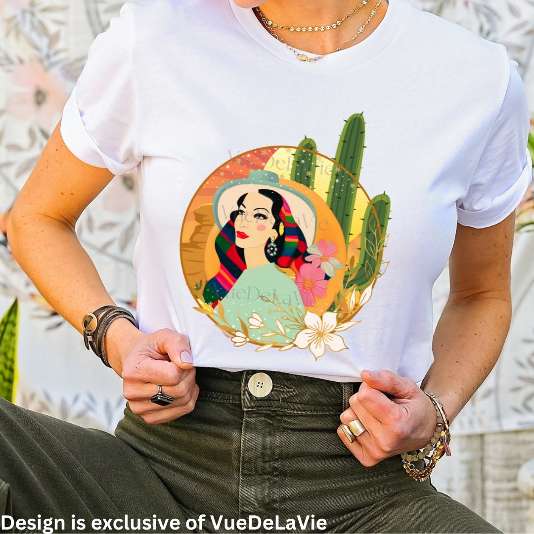 Maria Felix Mexican Icon T-Shirt Maria Bonita la mas Bella shirt Mujer Mexicana Unisex Tee VueDeLaVie Inspiring Spanish Women