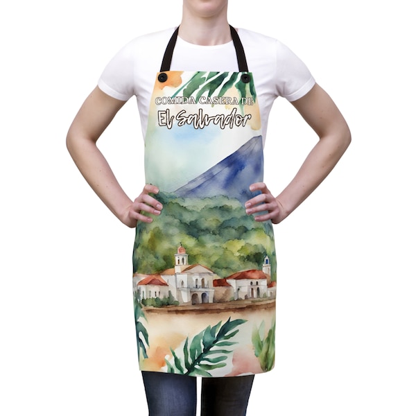 El Salvador Gift Comida Casera Salvadoreña Best Seller Aprons VueDeLaVie Bello Delantal de El Salvador Beautiful Salvadoran Scene Gift