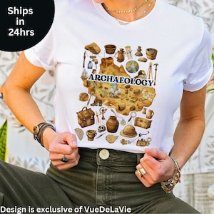 考古学シャツ ユニセックス トレンディ 歴史 Tシャツ VueDeLaVie 考古学者 Tシャツ トレジャーハンター 古代遺物シャツ