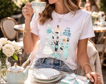 Camiseta Audrey Turquesa: Camiseta de Moda para Mujer - Diseño VueDeLaVie