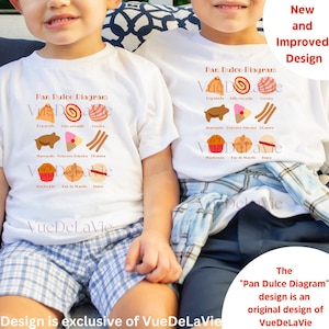 Pan Dulce shirt Mexican food Pan Dulce diagram with all your Childs FAV tshirt VueDeLaVie  Conchas y Pan Dulce toddler unisex te