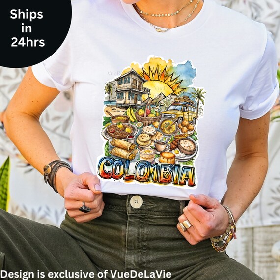 Colombia T shirts La Costa Colombiana Unisex Men women Shirts Vuedelavie Colombian Trendy Top Te Amo Colombia Etsy