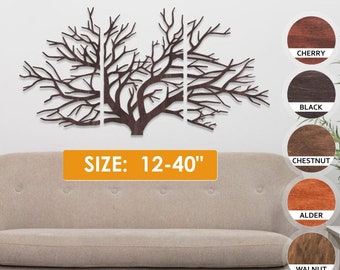 Tree of life wall art wood, Tree of life panel, Tree of life wall decor, 3 Panel wall art tree, Wood wall decor livingroom, Laser cut wood