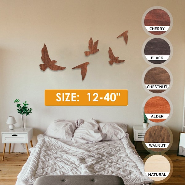 Wooden Bird Wall Art Etsy