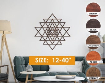 Kunst aan de muur Sri Yantra, yogastudio decor, chakra kunst aan de muur, heilige geometrie kunst aan de muur, Sri Yantra decor, kunst aan de muur zen, chakra muur hangen