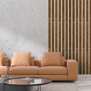 Wood slat wall panel, Wood cladding, Timber panel, Wall planks, Accent wall panels, 3D wooden panels, Acoustic slat panel, Wood strip wall