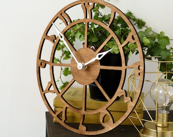 Arabic wall clock, Shahada wood Clock, Arabic Numerals, Arabic wall decor, Islamic calligraphy wall art, Unique Wall Clock, Wood clock