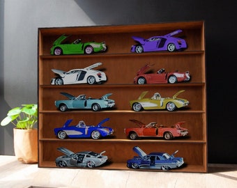 Vitrine pour figurines, présentoir pour jouets, vitrine en bois, vitrine pour objets de collection, étagère en bois, vitrine en bois