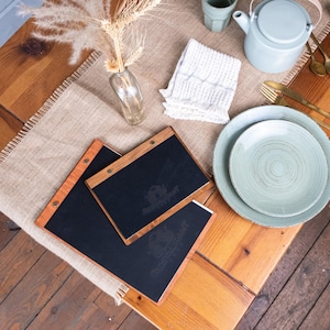 Porta menú de restaurante, Carpeta de cuero para menú de restaurante, Porta menú personalizado, Porta menú de madera, Funda de cuero para porta menú, Funda de madera para menú