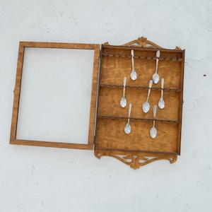 Spoon Display Rack, Spoon Display Case, Spoon display rack, Spoon Cabinet, Spoon Stand Wood, Spoon display case, Spoon Organizer, Spoon Case