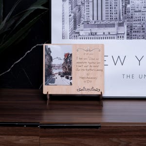 Carta personalizada grabada, Mensaje de amor personalizado con foto, Carta personalizada grabada en madera, Carta escrita a mano, Carta grabada personalizada