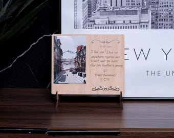 Carta personalizada grabada, Mensaje de amor personalizado con foto, Carta personalizada grabada en madera, Carta escrita a mano, Carta grabada personalizada