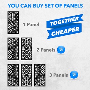3 set of Moroccan Panel,Arabic Wall Art,Wooden Lattice,Boho Wood Wall Art 3 set,Wood Wall Decor Panel,Traditional Art,Moroccan lattice panel image 4
