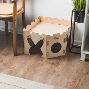 Large Rabbit House, Indoor Rabbit Castle, Rabbit Bed, Modern Rabbit ...