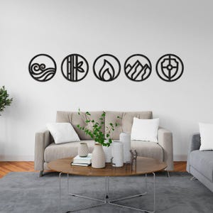 Four elements wall decor, Four elements wood, Four elements wall art, 4 elements wall decor, Wood wall decor geometric