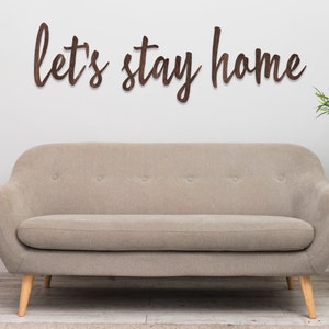 Panneau « Restons à la maison », art mural « Restons à la maison », décoration murale « Restons à la maison », « Restons à la maison » découpés, art mural introverti, enseigne introvertie