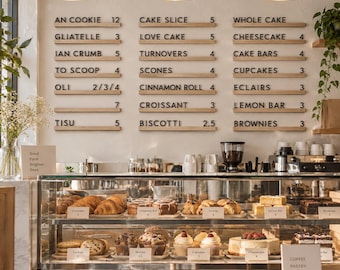 Custom Menu Board, Changeable Letter Board, Wooden Menu Board, Menu Board with Letters, Cafe Menu Sign,Restaurant Menu Board,Cafe Menu Board