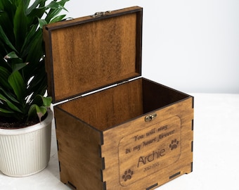 Pet Memorial Box,Wooden Pet Memorial Urn,Pet Cremation Box,Personalized Pet Memorial Box,Wooden Pet Urn,Memory Box with Photo,Dog Memory Box
