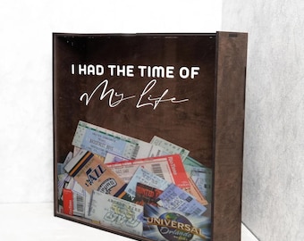 Concert ticket shadow box, Concert ticket display case, Concert ticket memory box, Concert ticket keepsake box, Concert ticket holder frame