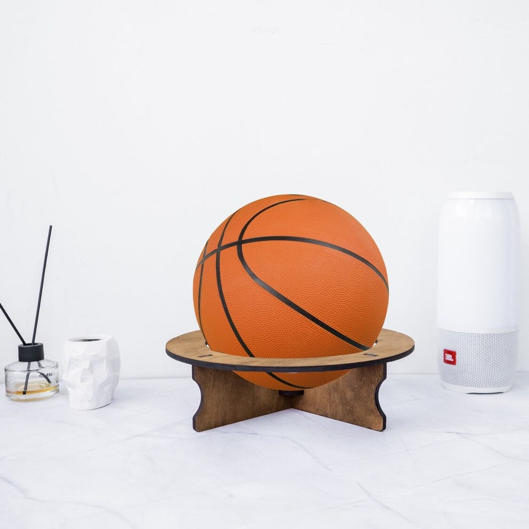 Basketball Holder Display Wood Brackets for Basketballs Ball Etsy