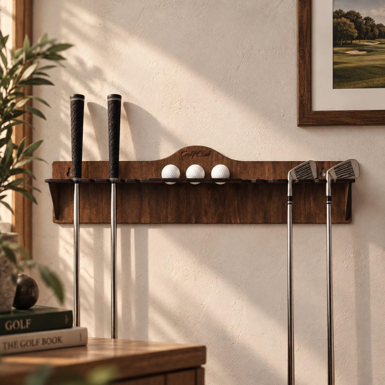 ヴィンテージ ゴルフ 壁掛け 置き物 インテリア Golf club wall display rack - Etsy 日本