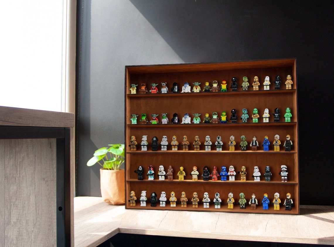 Vitrine sur pied pour objets de collection, Vitrine pour objets de collection, Vitrine avec porte vitrée, Vitrine pour figurines