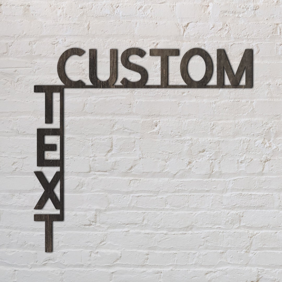 Door Corner Custom Text, Custom Text Branch Wall, Trim Corners, Door
