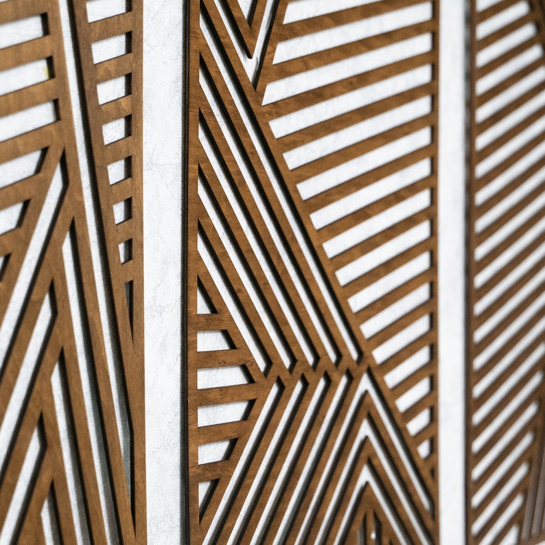 Geometric Wall Art Wood Geometric Wall Décor Abstract Wall Etsy