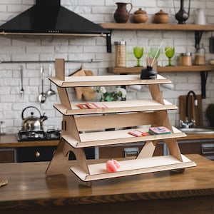 Craft fair display stand, 4 tier display stand, Craft show display stand, Farmers market display, Retail display table, Tabletop display