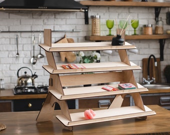 Craft fair display stand, 4 tier display stand, Craft show display stand, Farmers market display, Retail display table, Tabletop display