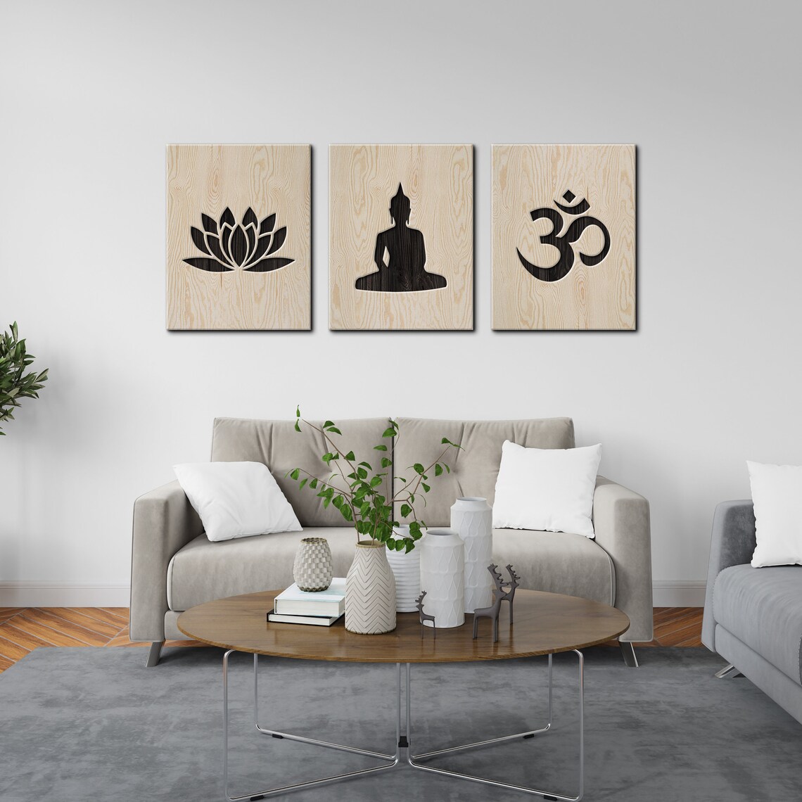 Meditation wall art wood Meditation wall decor Yoga wall art Etsy