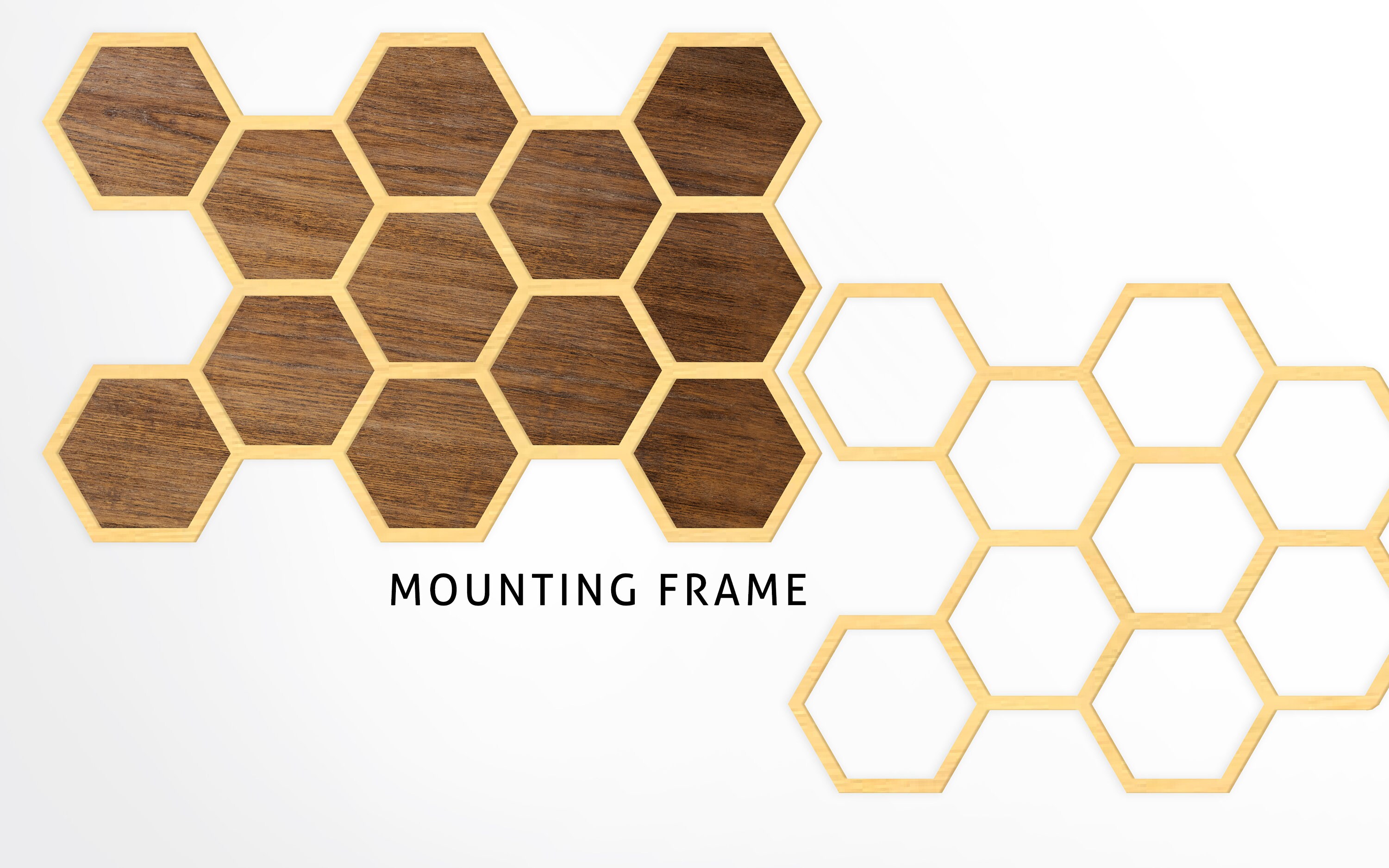 Hexagon Wood Wall Art Hexagon Wall Panel Hexagon Wall Tile Etsy