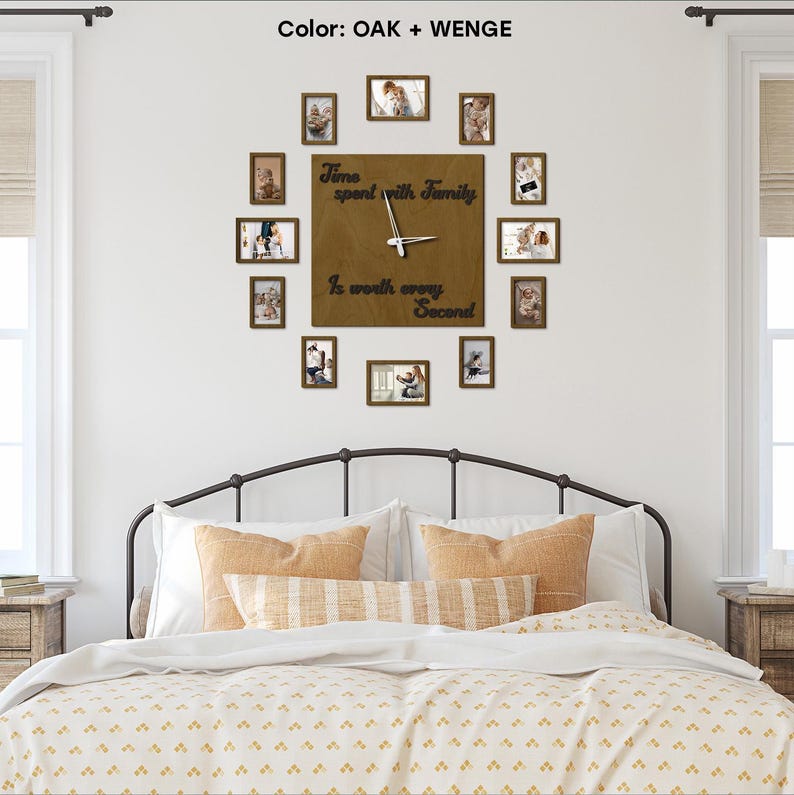 Time Spent With Family Clock With Photos, Wall Clock With Picture ...