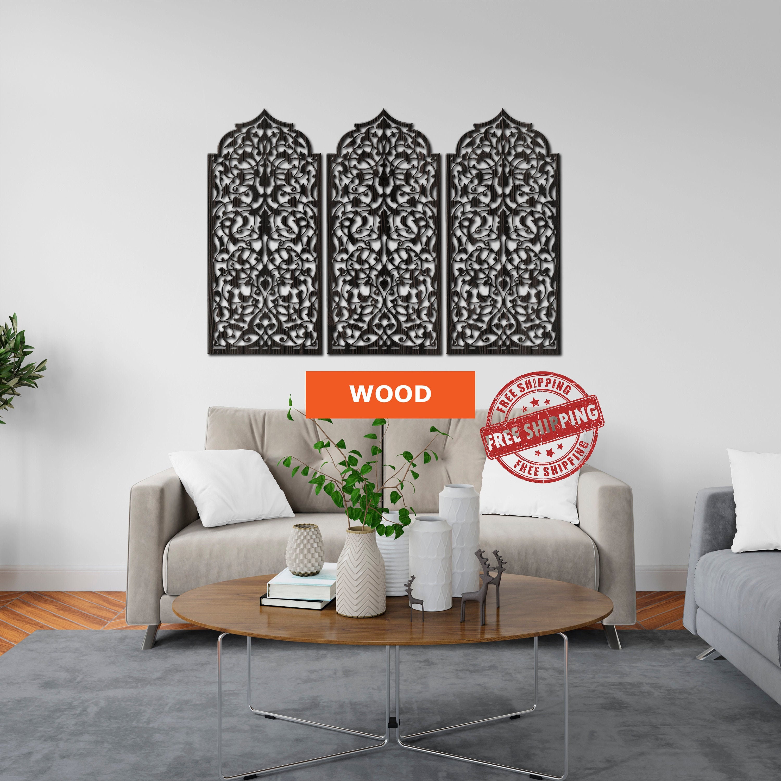 Wall art wood panel Wood wall art panel Arabic wall art Etsy