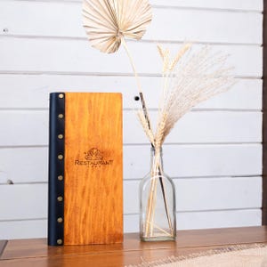 Restaurant Menu Holder, Custom Menu Holder, Menu Folder, Restaurant Menu Cover, Wood Menu Holder, Restaurant Menu Folder, Wooden Menu Folder