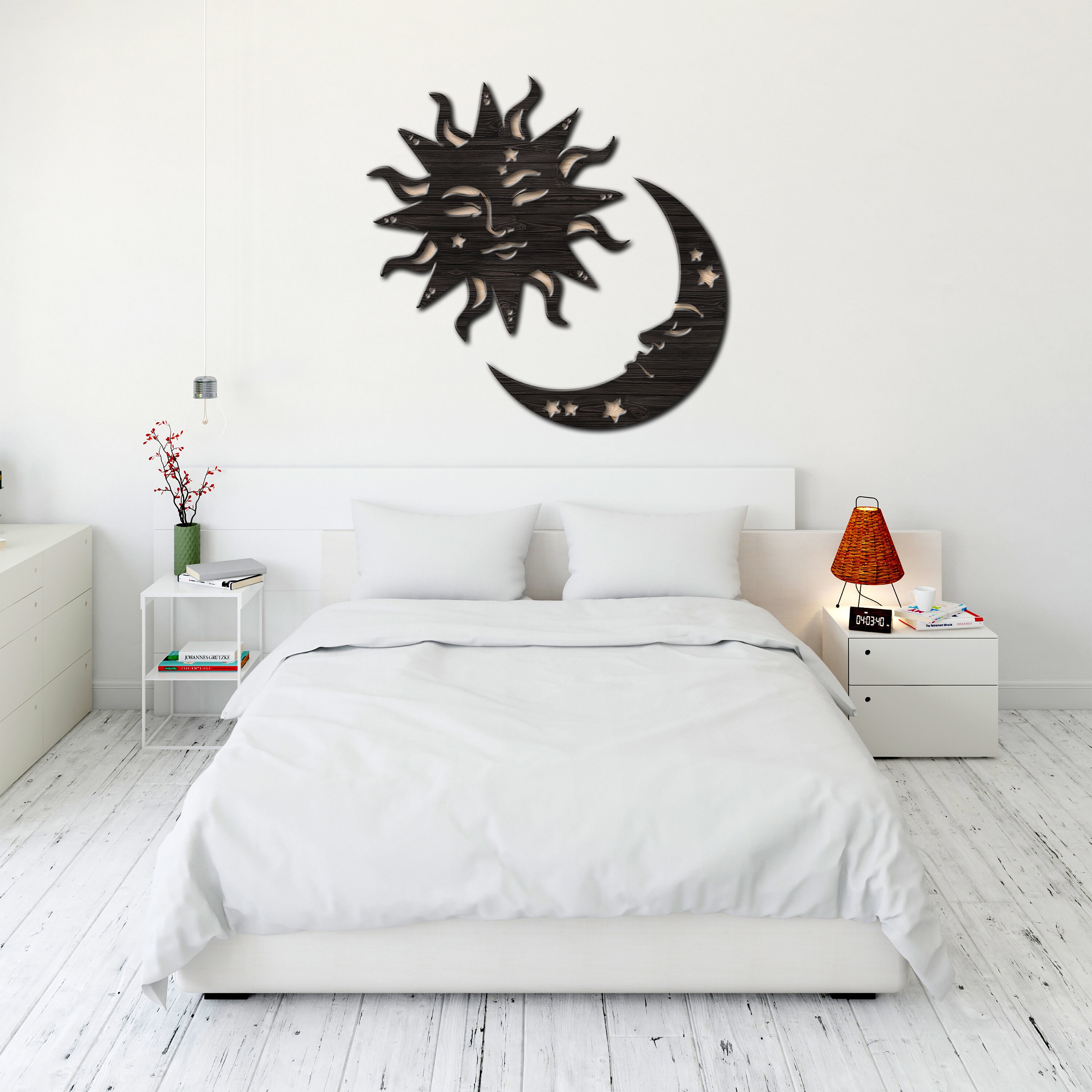 Sun and moon signs Sun and moon wall art Sun and moon wall Etsy