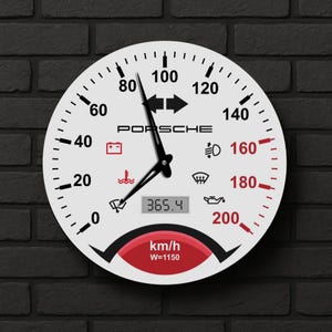 Car dashboard wall clock, Speedometer wall clock, Garage wall clock, Tachometer racing car clocks, Luxury car wall clock, Man cave clock big