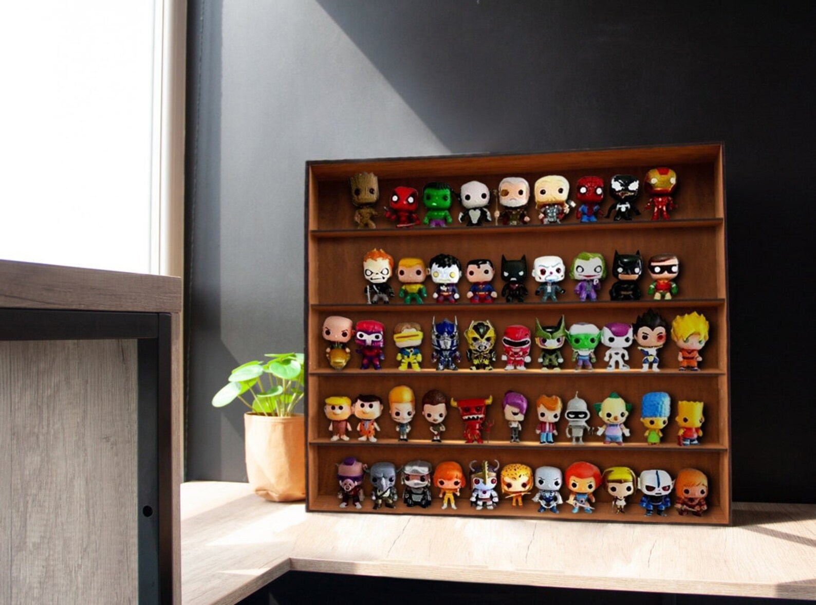 Wooden Shelf Display Case Collectible Display Case Display Etsy