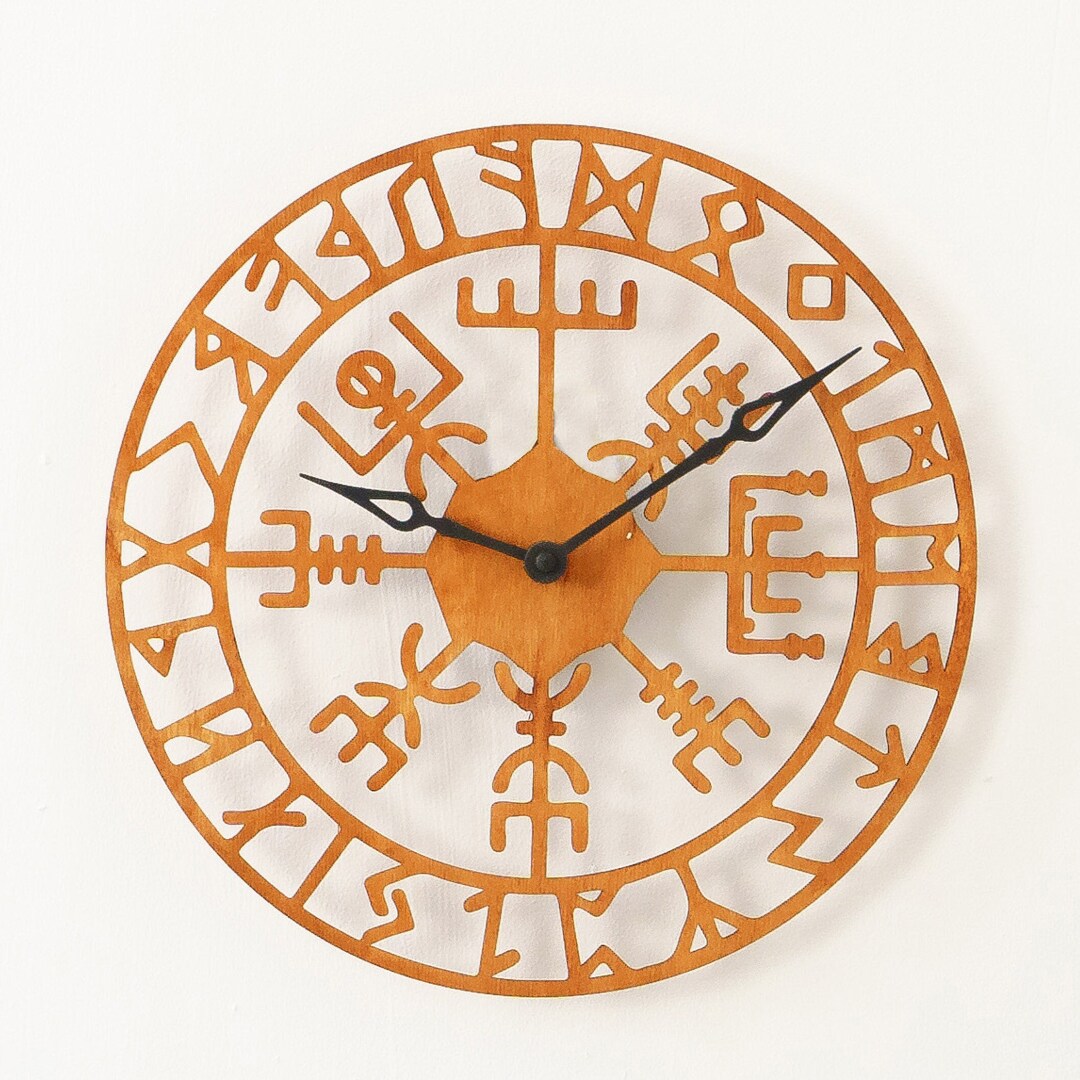 Viking Wall Clock, Viking Wall Art, Viking Wall Decor, Viking Wall
