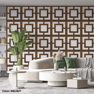 Wooden 3d wall panels, Mid-century modern wall decor, Decorative panels wall art, Vintage home decor 70s mid century, Wall panel backdrop 3d