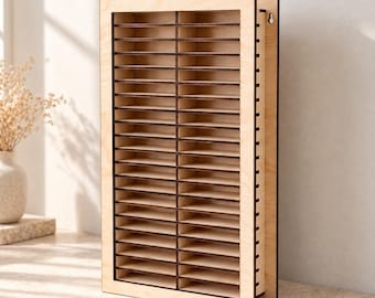 Cassette Tape Storage Shelf, Plywood Cassette Holder and Retro Music Display Organizer