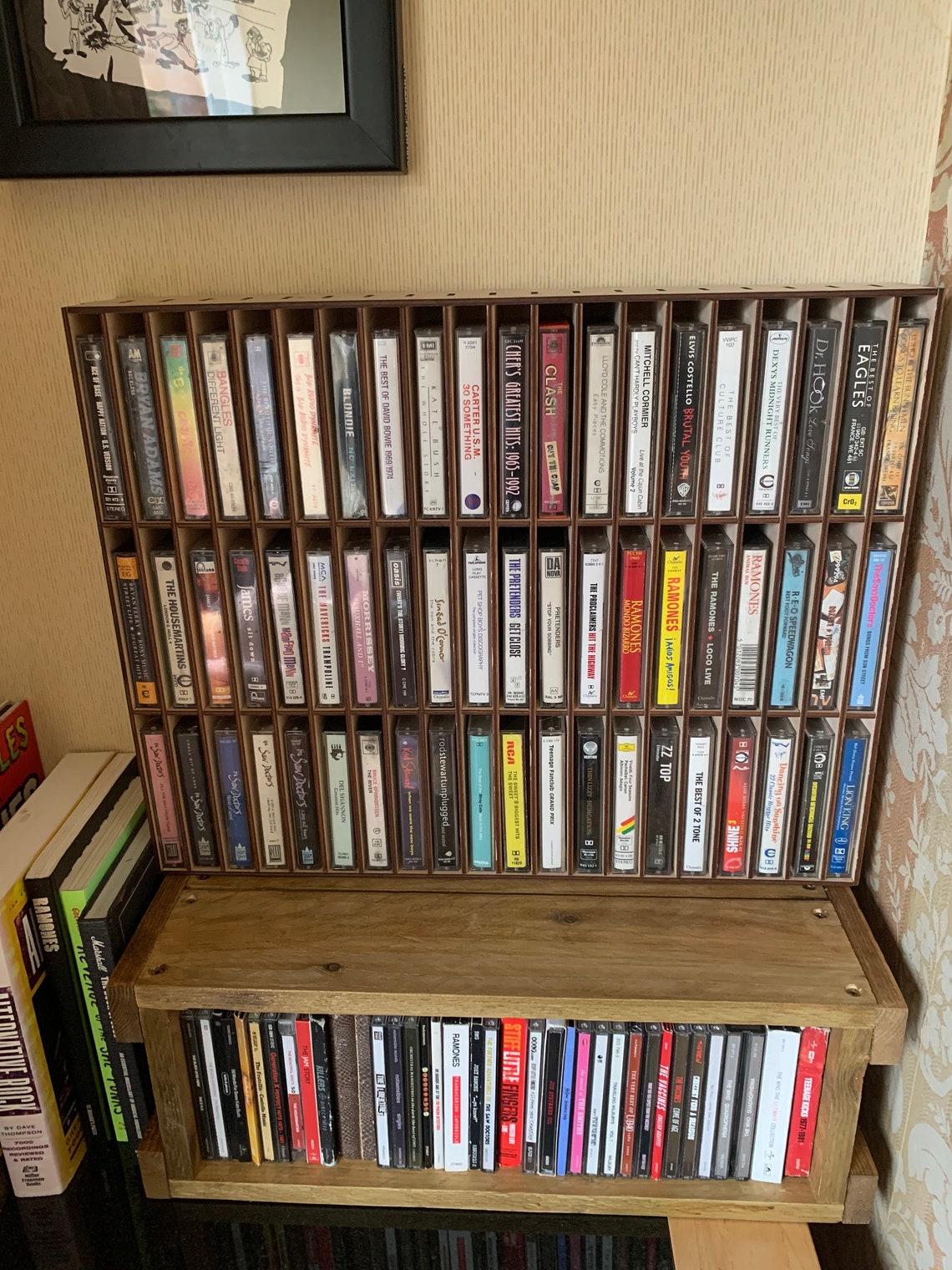 Cassette Tape Display Shelf Wall Tape Holder Cassette Tape Etsy