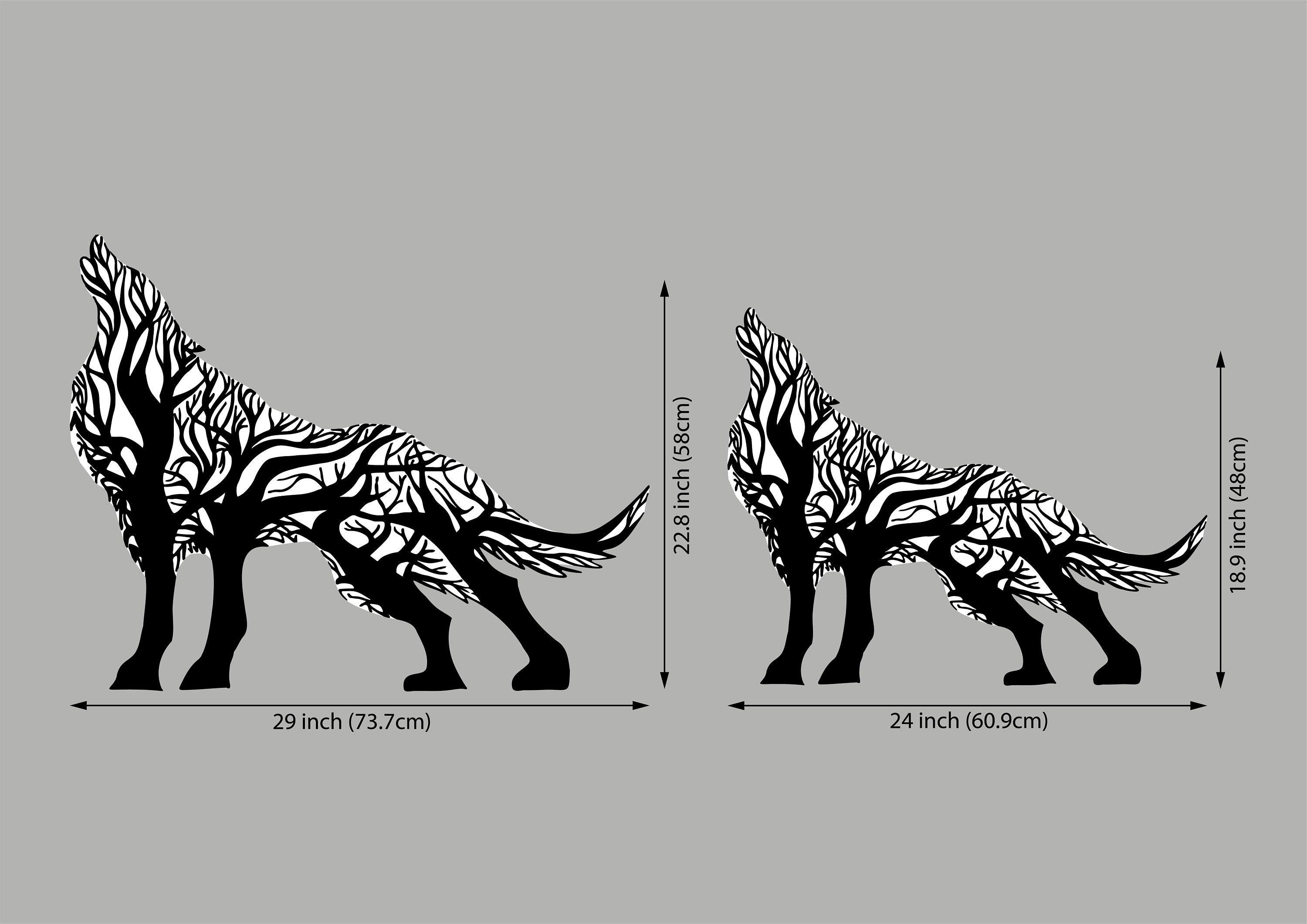 Wolf Wood Art Wolf Wall Decor Wolf Wooden Wall Decor Wolf Etsy