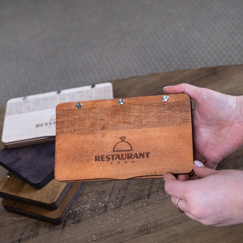 Rustic Style Check Presenters Custom Check Presenter, Wooden Check Presenters, Restaurant Check ...