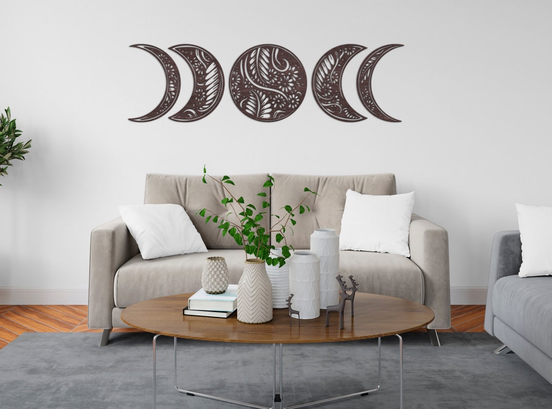 Moon Phase Wood Wall Art, Moon Phase Wall Hanging, Moon Phase Wall ...