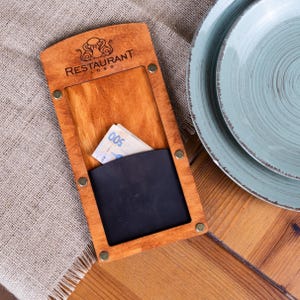 Check Presenter Restaurant, Custom Check Presenter, Leather Check Presenter, Restaurant Check Holder, Guest Check Holder, Bill Holder Cafe
