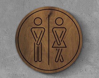 Wooden toilet sign, Wc sign wood, The loo sign, Wood restroom sign, Powder room sign, Wooden bathroom sign, Washroom sign restaurant