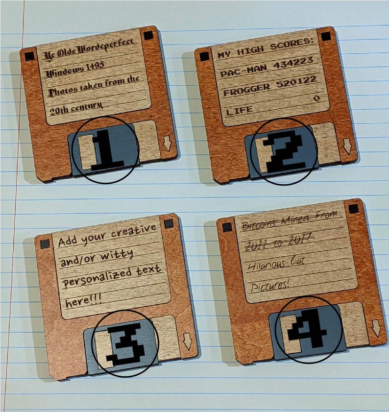 3.5 Floppy Disk Coaster Set Etsy
